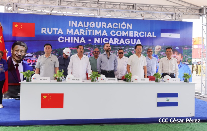 ¡Un hecho trascendental! Nicaragua y China inauguran ruta comercial marítima directa