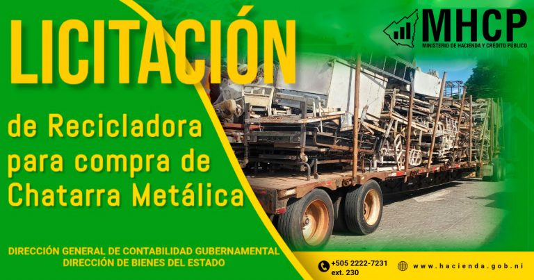 Aviso de Liquidación de Bienes Muebles en Condición de Chatarra Metálica 2026